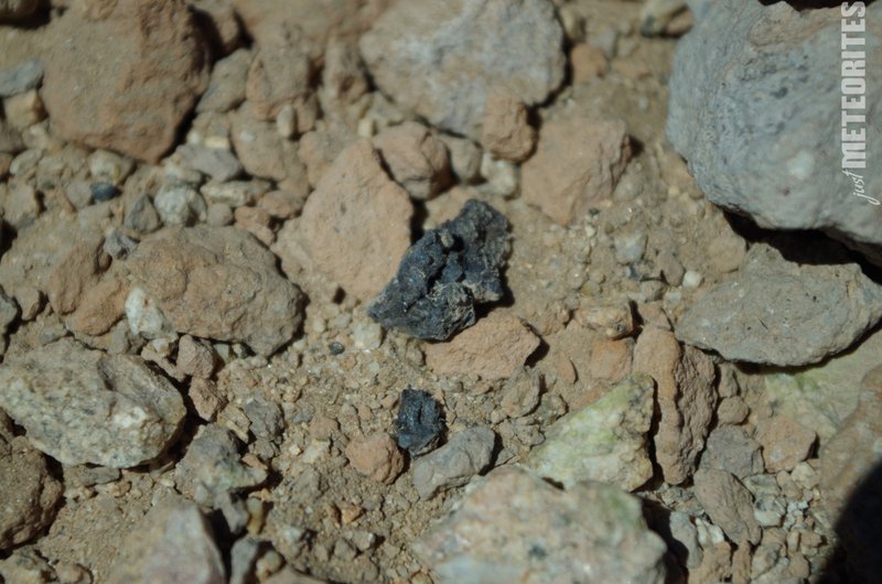 Monturaqui iron meteorite shale in situ